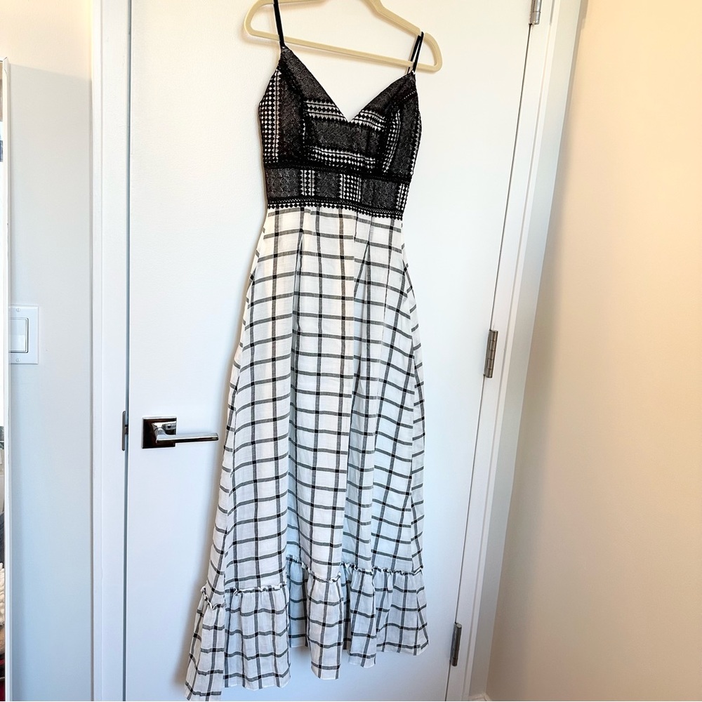 NWOT Limited Edition Handmade Maxi Dress with Lace Details